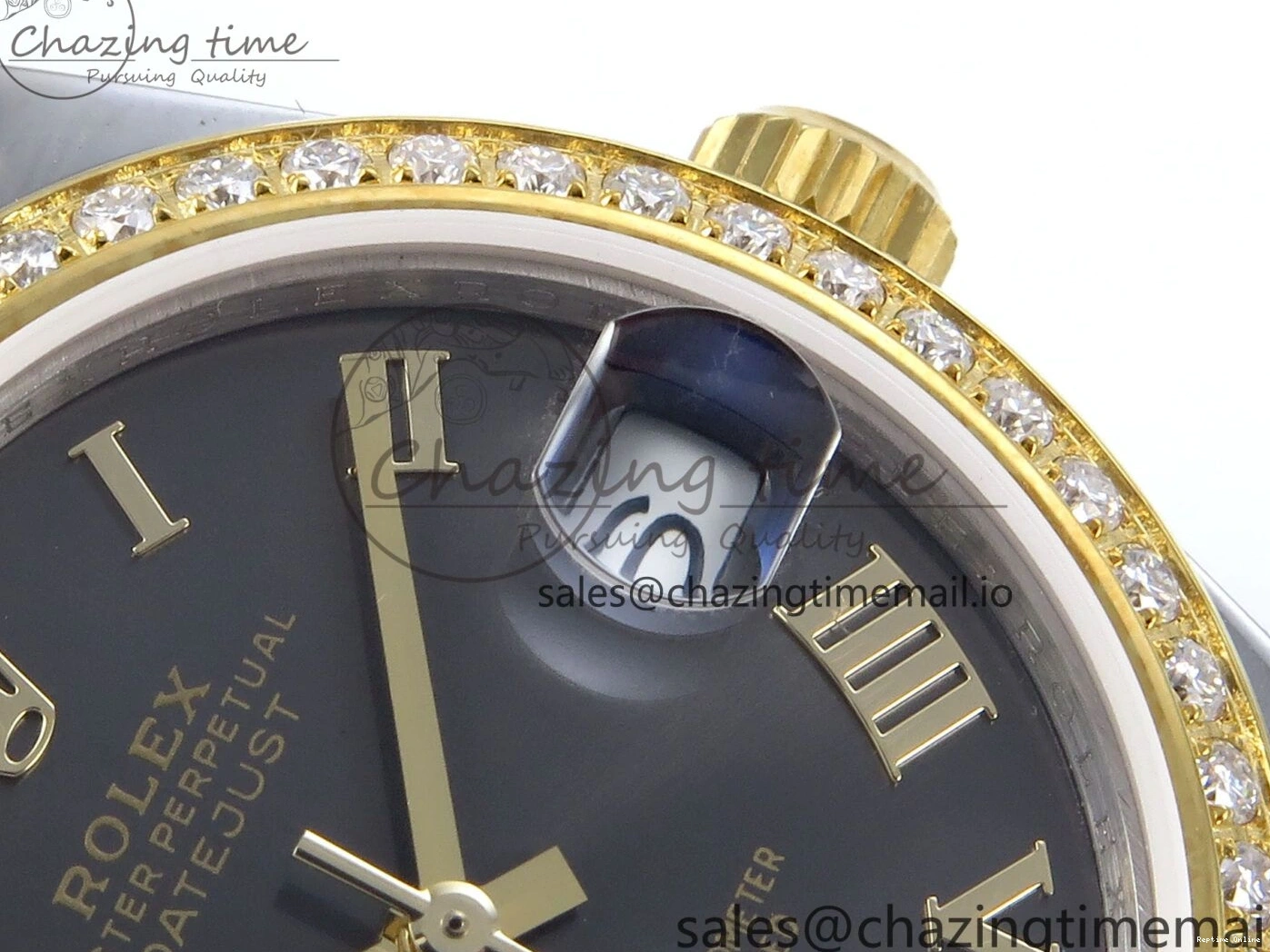 0513 Attractive DateJust 31 278383RBR JARF 1:1 Best Edition 904L Steel Gray Roman Diamonds Dial on SS YG Jubilee Bracelet HZ 880